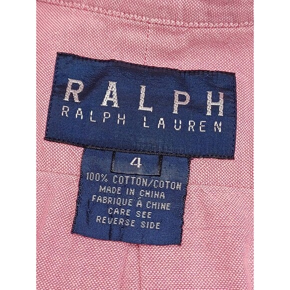 Ralph Lauren Mens Shirt  Sz 4 Pink Oxford Classic Fit Long Sleeve Button Down - Picture 11 of 12